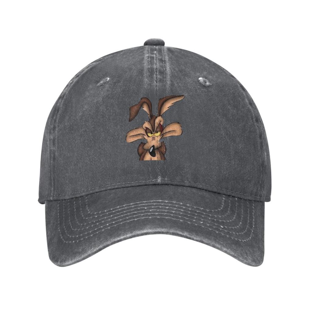Unisex Wile E. Coyote Hats Classic Distressed Washed Cartoon Baseball Cap Adjustable