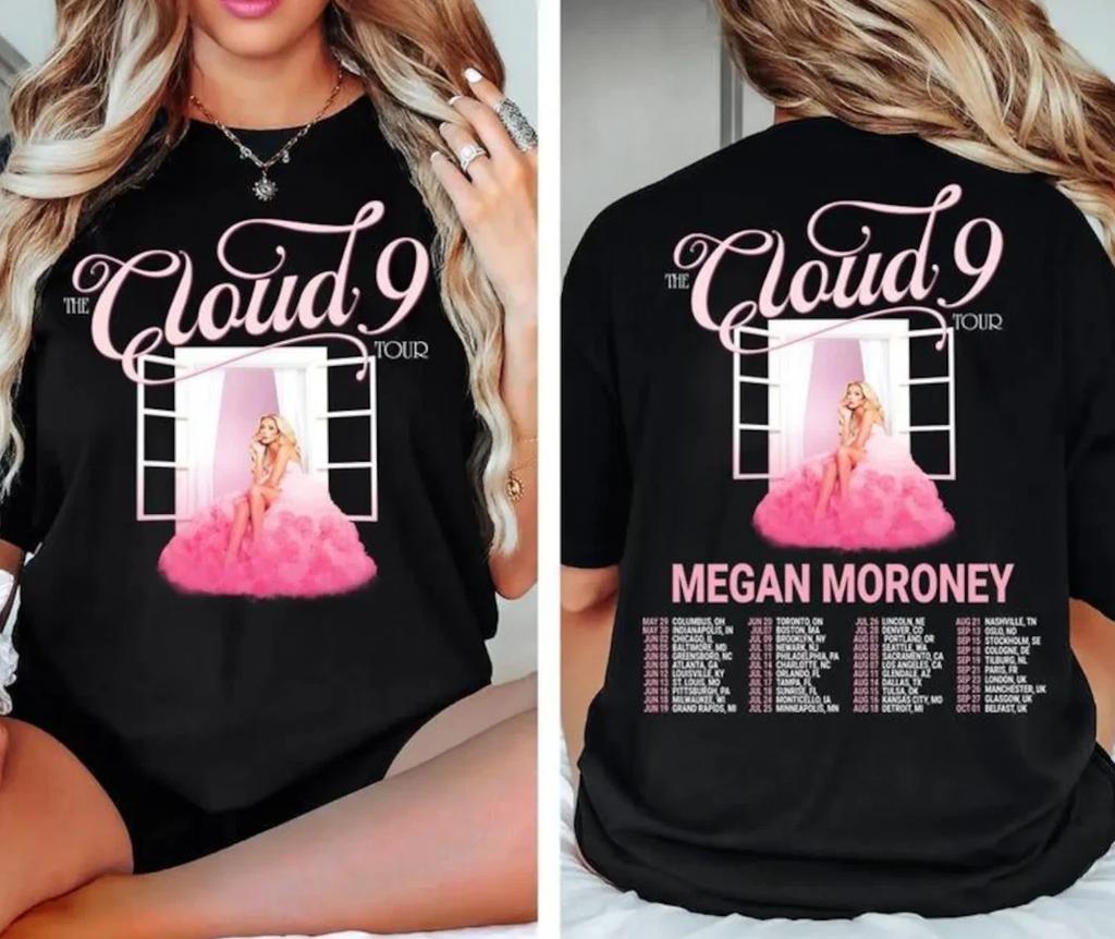 Футболка Magen Moroney Cloud #9 Tour, Футболка для кантри-концерта, Magen Moroney Тур 2026