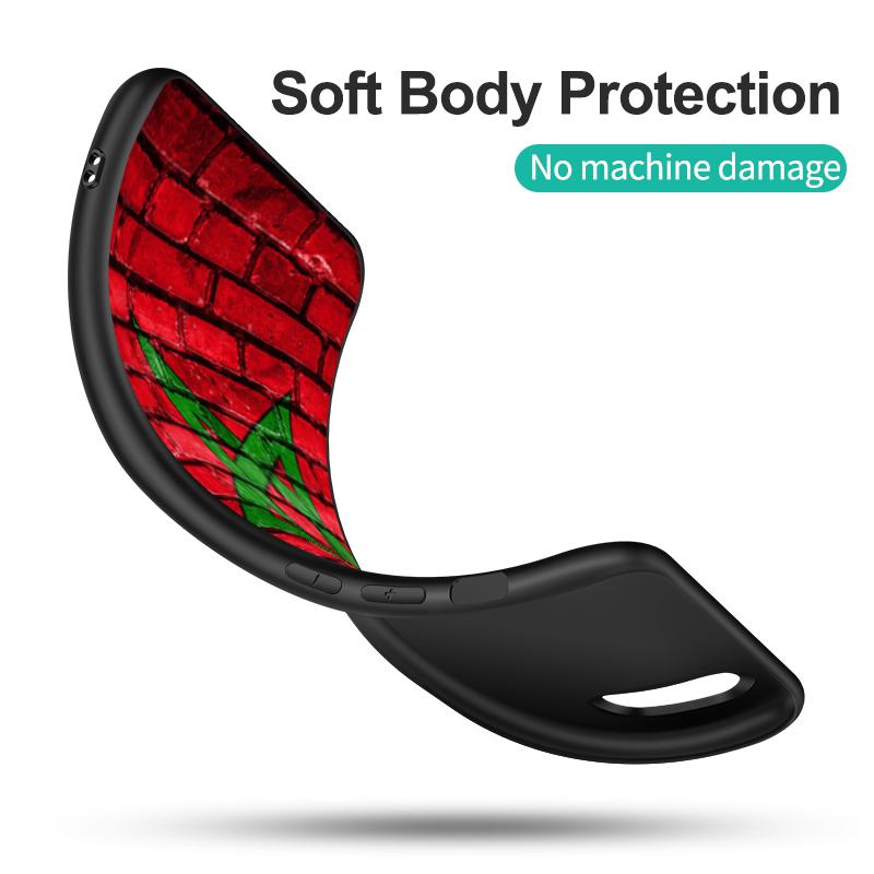 Черный чехол из ТПУ для OPPO A16 A16S A55 A94 F17 F19 Pro Reno 4 5 Lite 6 4G 5G марокканский флаг Марокко