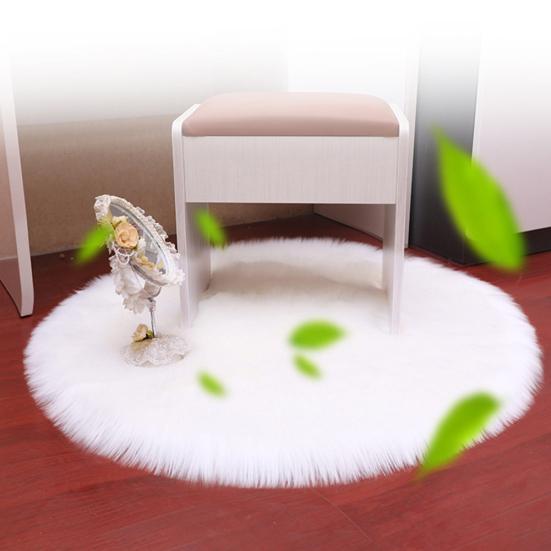 30/35/40/45 см круглый простой пушистый коврик ковер спальня коврик домашний декор