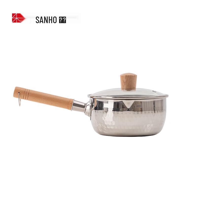 SANHO Japanese Yukihira Stainless Steel Pot with Lid