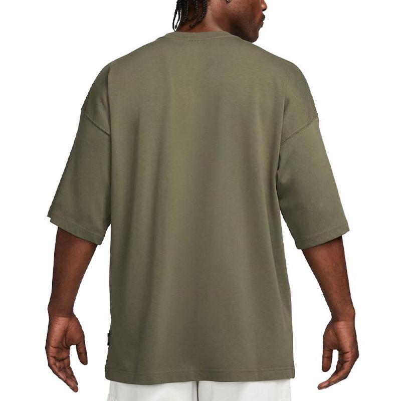 Nike Футболка с круглым вырезом с принтом алфавита, мужские топы, оливково-зеленый FD1250-222