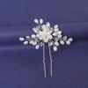 Silver Color Trendy Crystal Hair Pin For Women Party Pearl Hair Clip Pin Bridal Wedding Hair Accessories Jewelry Hairpin Gift