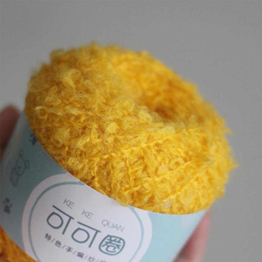 Шерстяная пряжа мягкая гладкая для ручного вязания круговая нить вязаная крючком кукольные волосы сделай сам плюшевая кукла рукоделие вязание сделай сам вязаный инструмент