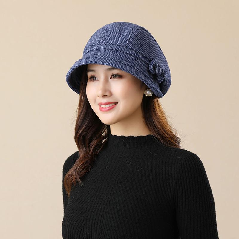 Женская праздничная шляпа, теплые универсальные шапки для бассейна среднего и старшего возраста, осенне-зимняя модная молодежная простая кепка для отдыха, рыбацкая шапка