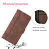 Anti-Fingerprint Matte Leather Wallet Case for Moto LG Nokia Sony Card Holder Flip Cover for Google OPPO OnePlus VIVO Handstrap Phone Case