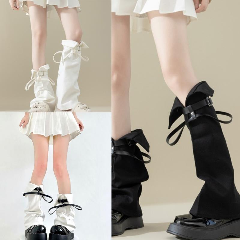 Subculture Leg Warmers for Women Girls Y2K Leg Warmer Sweet Cool Long Socks Gothic Harajuku Leg Cover Knee High Socks