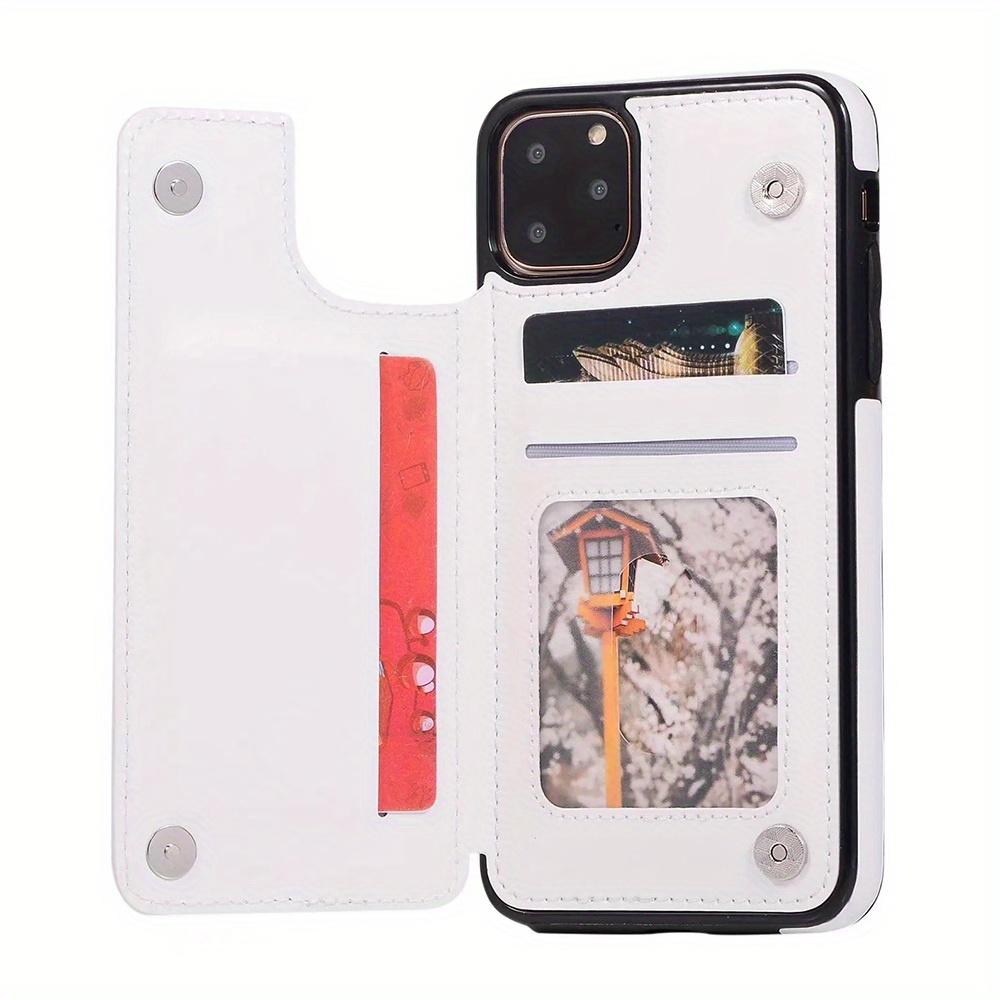 Кожаный чехол-кошелек для IPhone 14/13/12/11/Pro Max/Mini/XR/X/XS Max/8/7/6S/6 Plus/SE2/SE3/2022/2020 - держатель для карт и откидная задняя крышка