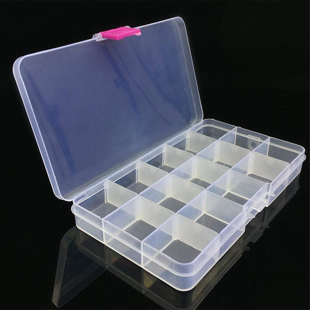 3pcs Fishing Tackle Box 15 Compartments Bait Lure Hook Case Supply Hooks Organizer Plastic Useful Large Capacity Gathering