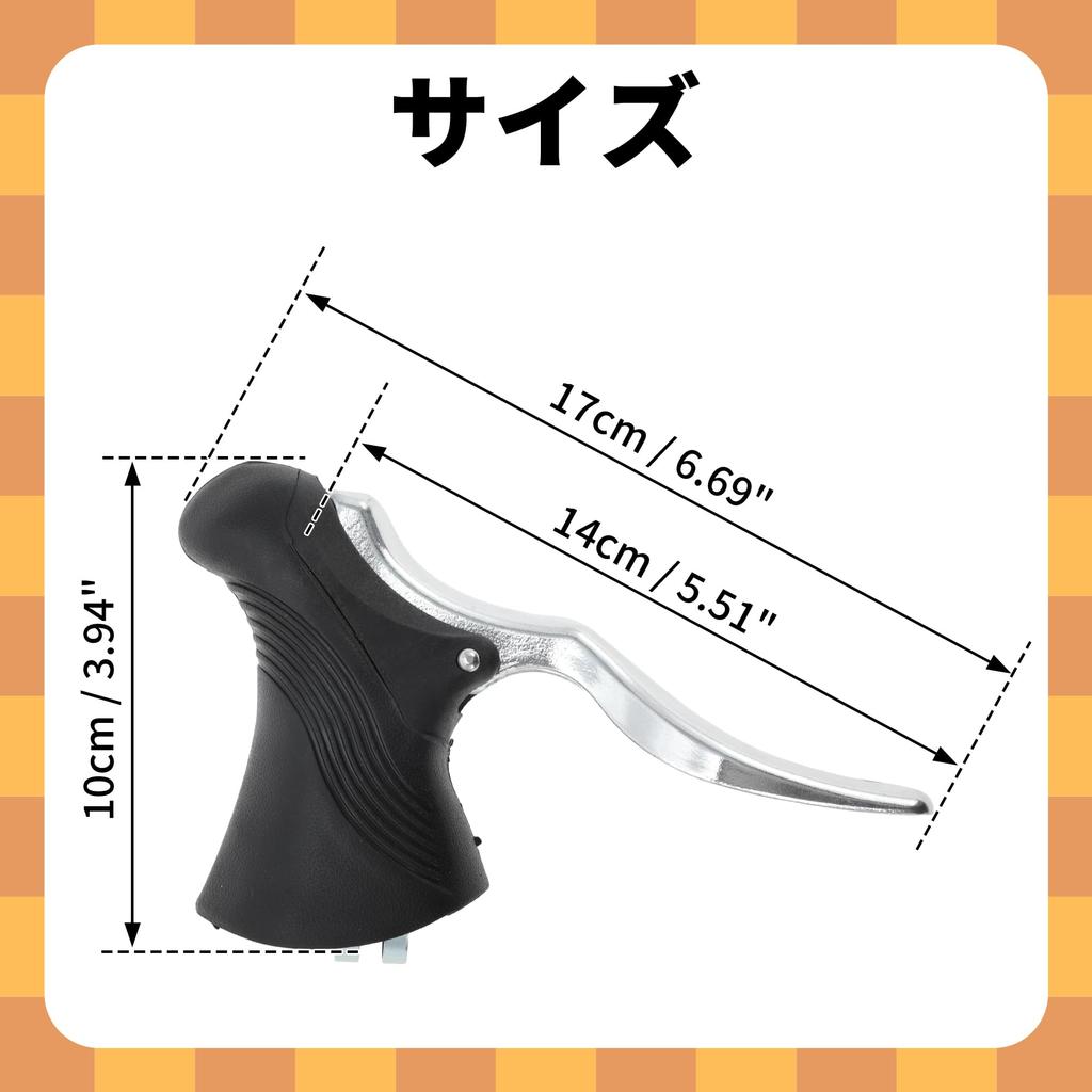 BULLSPANN Универсальные тормозные ручки Алюминиевый сплав Велосипед Шоссейный велосипед Горный велосипед Серебристый тон Черный 1 пара