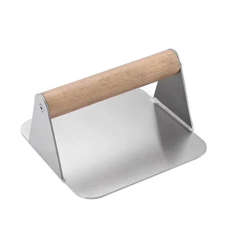 Пресс для смэш-бургеров из нержавеющей стали, аксессуары для гриля с плоской поверхностью, пресс для гамбургеров и выжимания жира, инструменты для мясного рулета и стейка