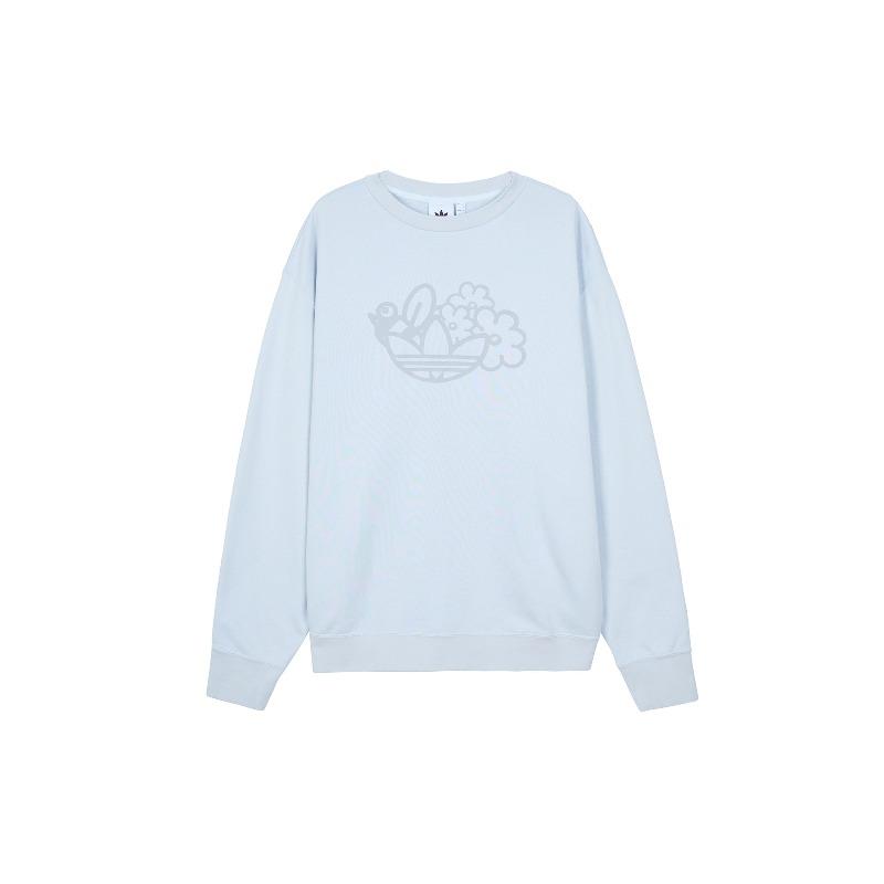 adidas Толстовка с длинными рукавами и круглым вырезом Originals X Melting Sadness, мужские топы синего цвета с логотипом HB6866