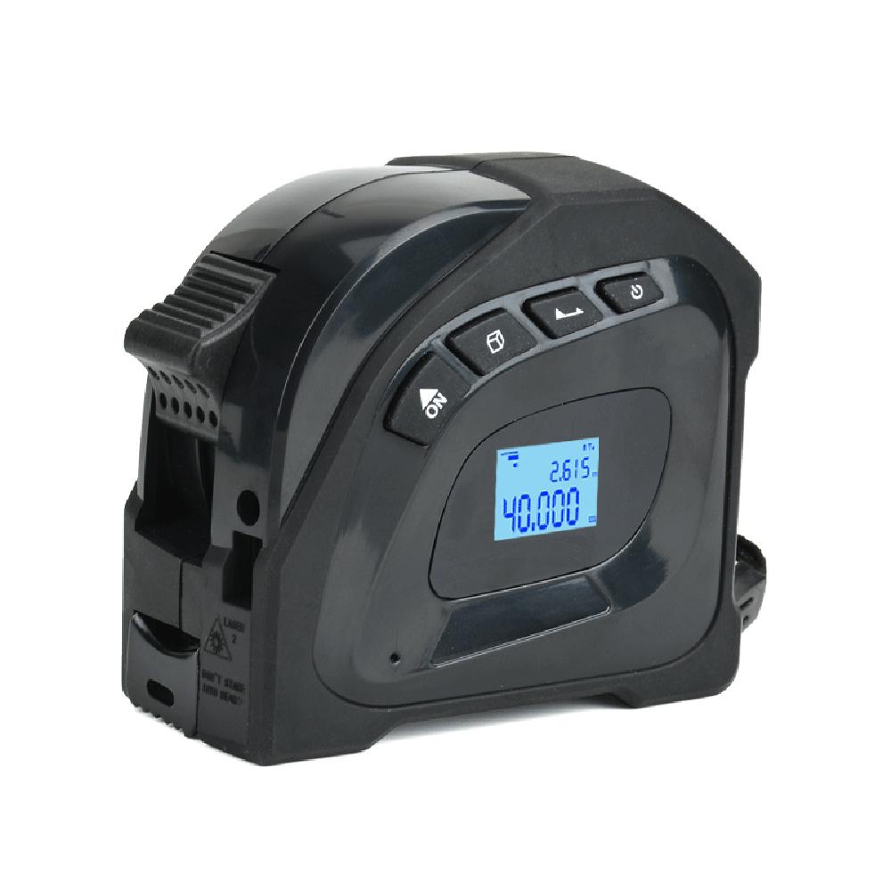 Лазерный дальномер 2 в 1, линейка рулетки 5 м, ЖК-дисплей с подсветкой, измеритель расстояния