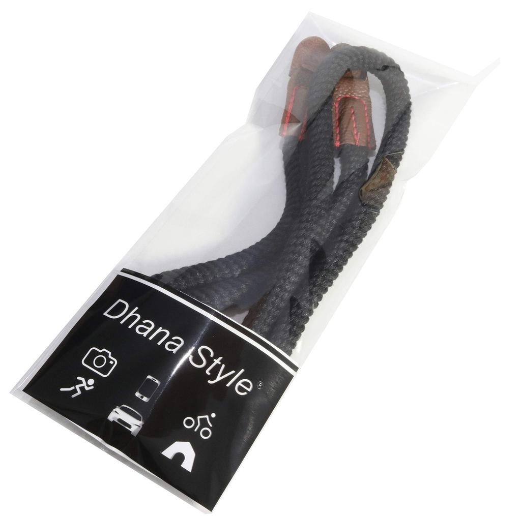 Круглый ремешок на шею для камеры, мягкий хлопковый плечевой ремень с металлическим покрытием, плечевой ремень, кольцо для камеры/кольцо для зеркальных/беззеркальных/компактных камер (ЧЕРНЫЙ)