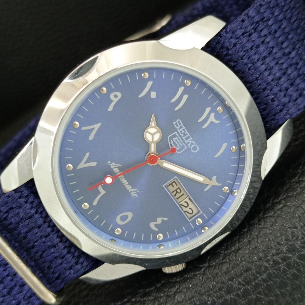 АВТОМАТИЧЕСКИЕ ВИНТАЖНЫЕ ВОССТАНОВЛЕННЫЕ МУЖСКИЕ ЧАСЫ SEIKO 5 7009A ЯПОНИЯ СИНЕГО ЦВЕТА a445664-1