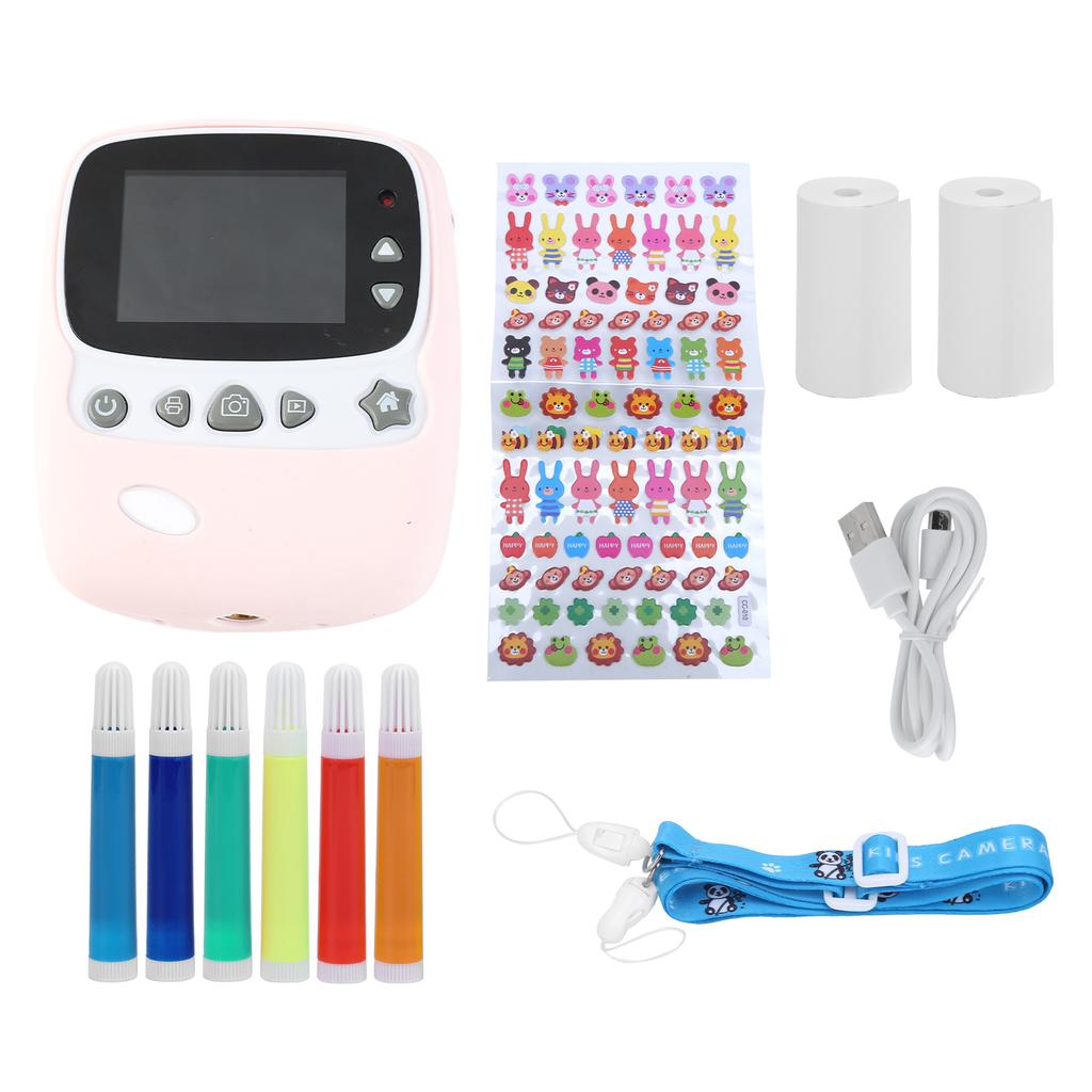 Kids Digital Camera P01A Instant Print Camera Toys 2.4inch Video Recorder 1200W for Boys and