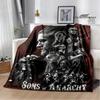 Плед Sons of Anarchy Ретро-принт Мягкий Теплый для Детей Идеальный Подарок на Пикник или День Рождения