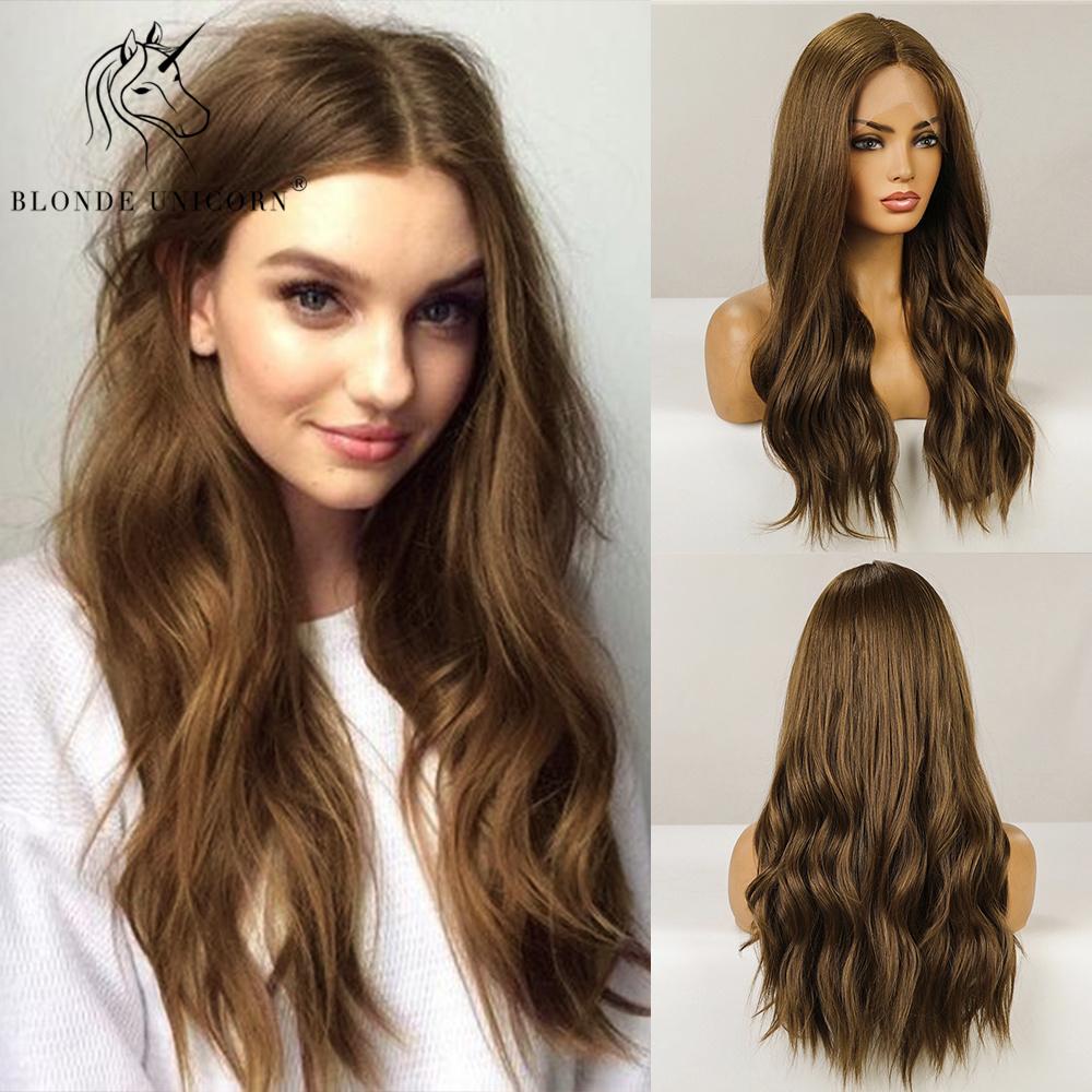 BLONDE UNICORN Lace Front Wig Blonde Wave Wig Hair Synthetic Wigs for Black White Women Daily Party Cosplay Heat Resistant Hair