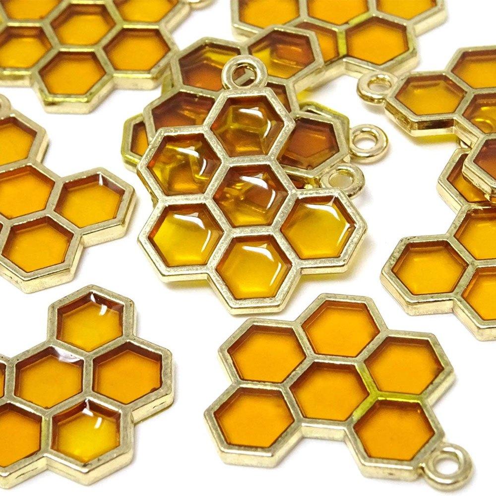 5/10/20 шт. Подвеска в виде масляных сот из сплава, желтая подвеска в виде сот, используется для изготовления ювелирных изделий своими руками, ожерелья, браслета, поделок