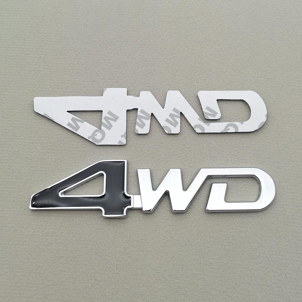 3D Metal Car Sticker 4WD Logo Emblem Trunk Badge Decal For Mitsubishi Asx Lancer 10 Outlander Pajero Sport L200 Colt Accessories
