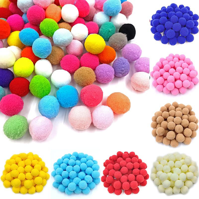 Soft 18/25mm Jewelry Accessories Kids Toy Multicolor Sewing Craft Fluffy Ball Plush Ball DIY Handmade Material Clothing Decoration Pompom Accessories