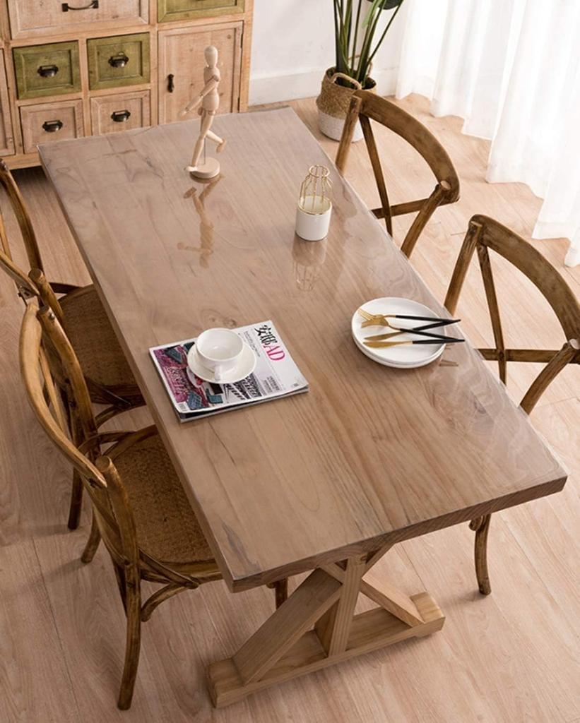 Скатерть NaturesHome, масляная скатерть, термостойкая, водостойкая, легко поддается калибровке, прозрачный винил, матовый, водонепроницаемый, устойчивый, плотный,