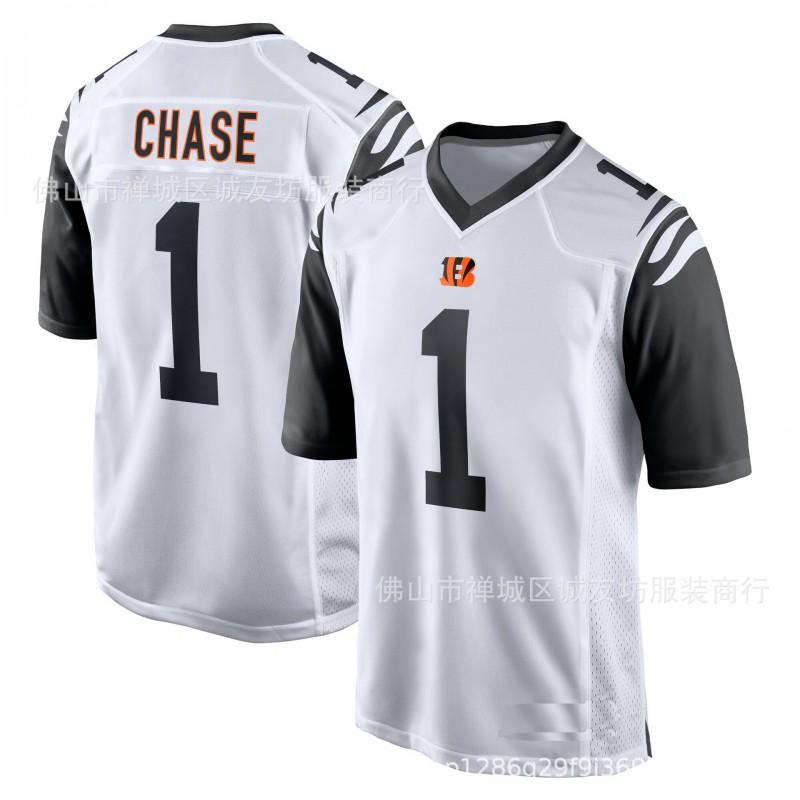 Cincinnati Bengals 1 JaMarr Chase Football Jersey Mens Sports Training Game Shirt
