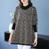 New Half Turtleneck Mid-length Bottoming Sweater Skirt Fat Mothers Loose Fit for Middle-aged Elderly Women