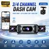 1080P HD WiFi 3/4‑линзовый видеорегистратор, Блокировка G‑сенсором, 24-часовая циклическая запись, Ночное видение Автомобильный видеорегистратор