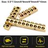 Copper Wire Connector With Hole Screw Terminal Block Brass Connection Row  Electrical