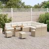 VidaXL 12-piece Garden Sofa Set Beige Poly Rattan, Rectangular Outdoor Lounge, Modular for Garden 3362566