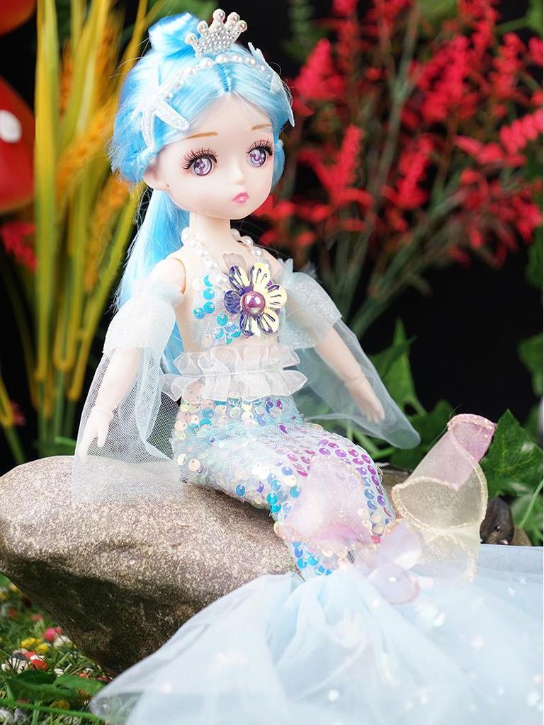 Музыкальная кукла принцесса русалочка для девочек, идеальный подарок от Night Market