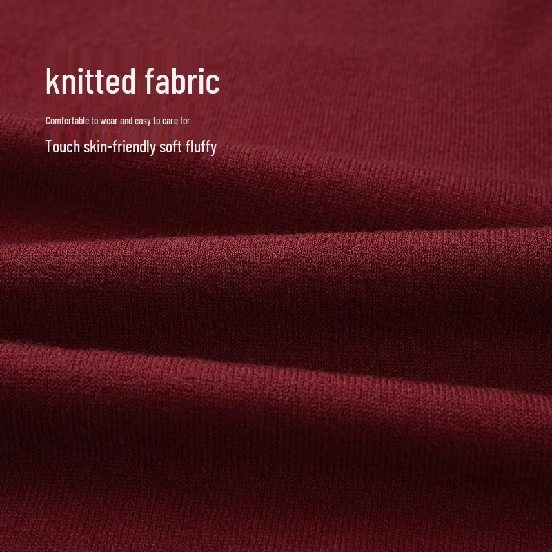 HLA Men's Slim Fit Round Neck Long-Sleeve Knitted Sweater