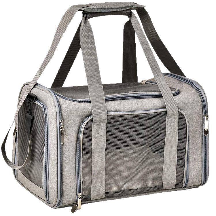 Portable Breathable Pet Carrier: Foldable, Lightweight, Car-Mountable, Large Capacity for Cats and Small Dogs