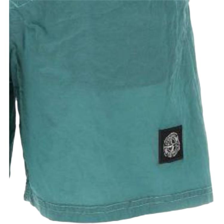 STONE ISLAND Нейлоновые шорты Металлик Бирюзовые Мужские Низ Синие 1015B0943-V0042