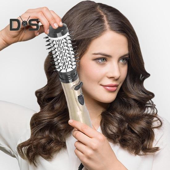 Автоматическая щипцы для завивки 3-в-1 Вращающийся фен Интеллектуальный контроль температуры Регулируемое вращение на 360 градусов Автоматически вращающаяся щетка для завивки волос