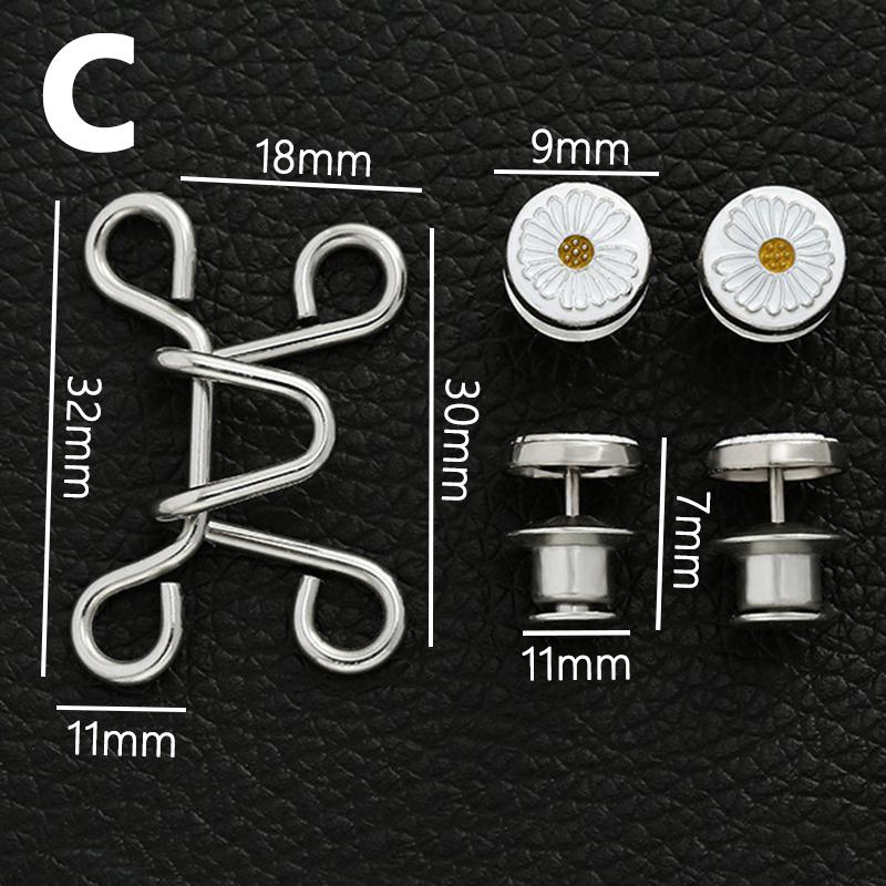 Tighten Waist Artifact Nail-free Adjustable Snap Waist Buckle Detachable Brooch Fixed Button