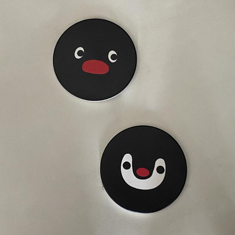 Нишевая Персонализированная Черная Подставка в виде Пингвина, Креативный Подарок Абсорбирующая Керамическая Подставка Под Кофе