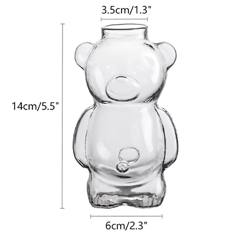 Стеклянная кружка в форме медведя, креативные коктейльные бокалы, прозрачные стаканы для сока, персонализированные стеклянные стаканы для воды, аксессуары для бара и вечеринки