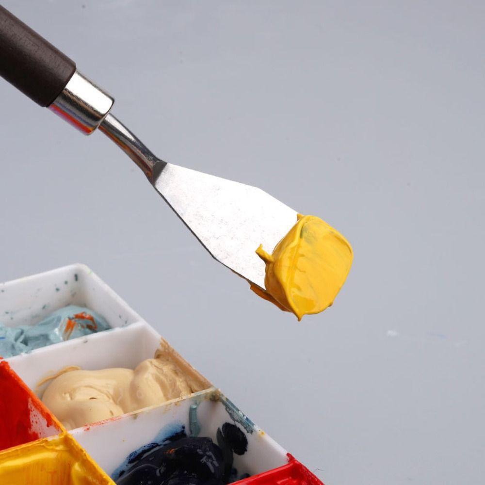 Acrylic Color Mixing Scraper Stainless Steel Palette Spatula Art Painting Scraper  Artist