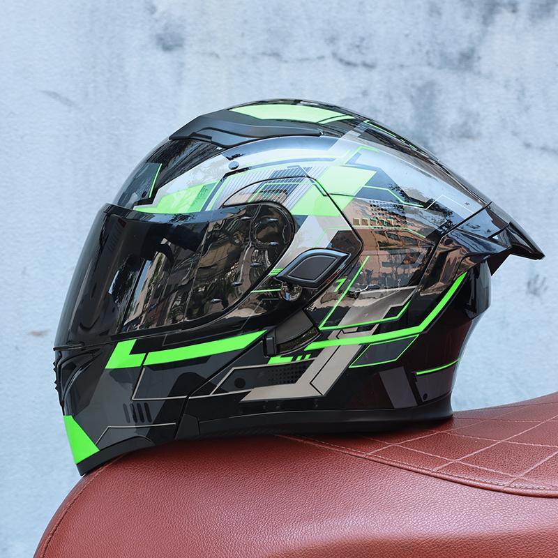 ORZ-Premium ABS Modular Motorcycle Helmet, Dual Internal & External Visor, Breathable Anti Impact Protective Gear for Riders