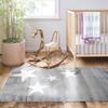 STARS Children's Rug - 80 X 150 Cm - Polypropylene - Light Gray
