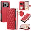 For iPhone 17 Pro Case Wallet Rhombus Grid PU Leather Phone Cover