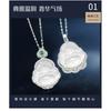 Maitreya Buddha Chalcedony Necklace New Chinese Style Smiling Pendant Chain Women
