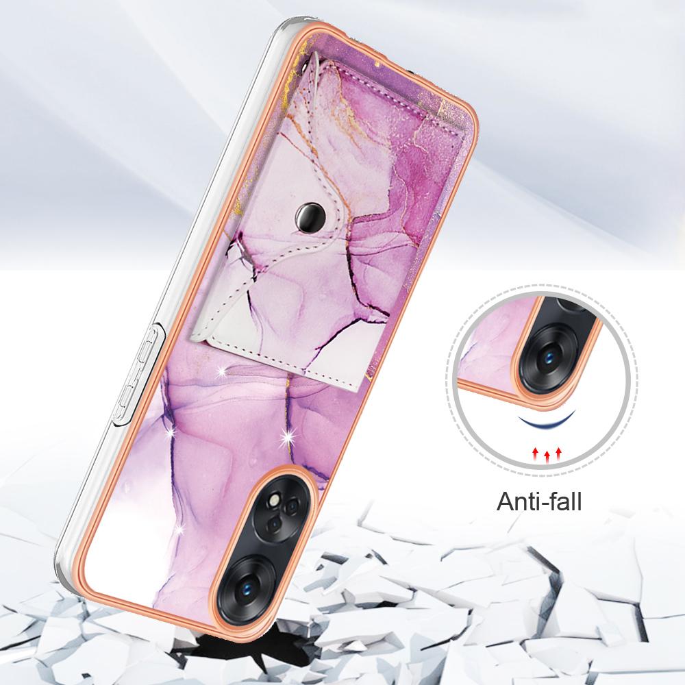 Чехол для телефона с цветным мрамором IMD и слотами для карт для Oppo A60, Reno11 F, A79, A58, A78, A98, Reno8 T, Realme 8i, OnePlus Nord N20 5G, Nord N300, ACE Pro...