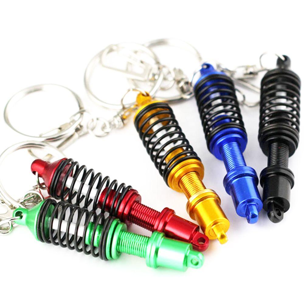 Gift Shock Absorber Alloy Keychain Keyring Adjustable Coilover Spring Key Ring