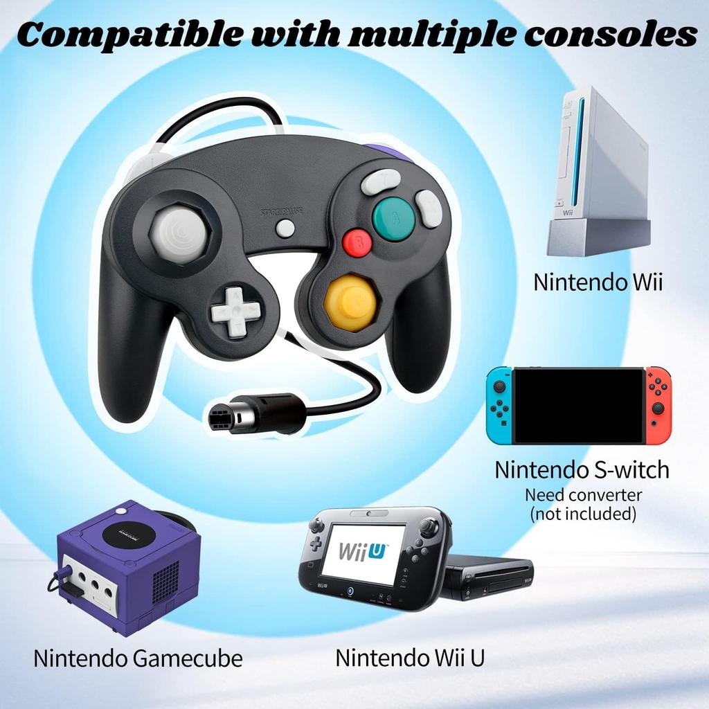 Wired Shock Game Controller for Nintendo GameCube NGC Wii Video Game