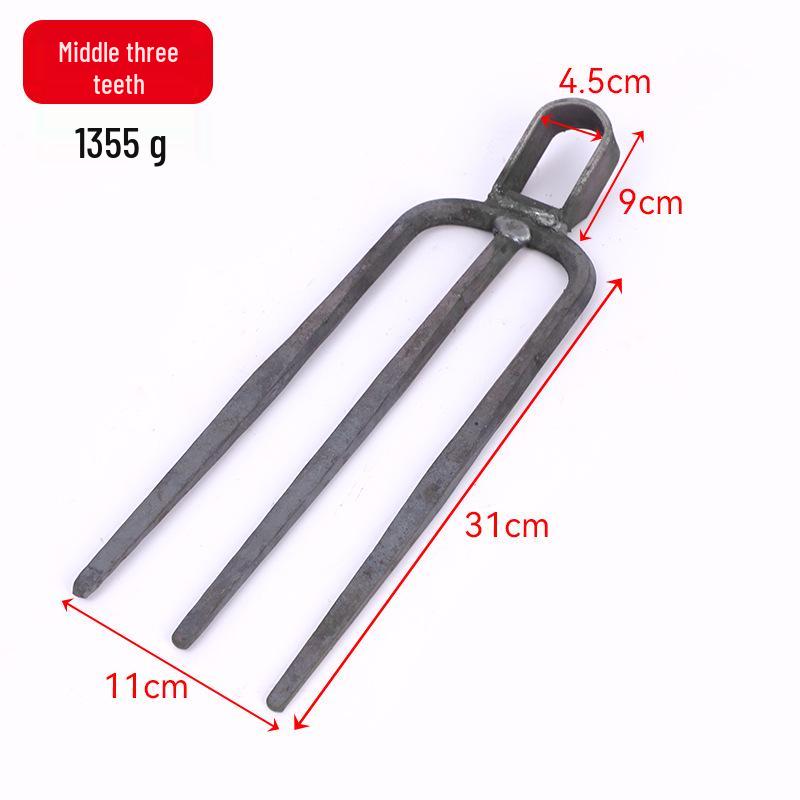 Садовая вилка и мотыга из марганцевой стали, устойчивой к ржавчине: 2, 3 и 4 зубца для копания, рыхления почвы и рекультивации земель