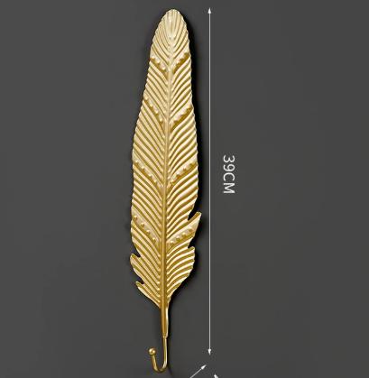 Decorative hat and coat hooks with leaves