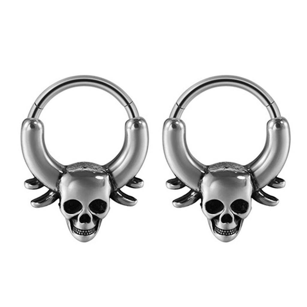 Pack of 2 Stainless Steel Septum Rings Fashion Body Jewelry Nose and Ear Piercing Jewelry Fashion Accessory for Daily
